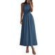 thumbnail image 1 of Vestido Maxi PRETTYGARDEN Sin Mangas Patchwork Largo XL Gris Azul, 1 of 8