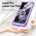 thumbnail image 3 of Jiahe Cover for Samsung Galaxy S20 FE, Slim Lightweight Metal Ring Holder Stand,Shockproof with 360°Ring Holder Kickstand Soft TPU Bumper Plating Button Hard PC Case Cover, purple, 3 of 8