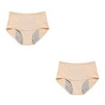 thumbnail image 4 of Sonducket Calzoncillos de viaje para mujer, ropa interior lavable reutilizable para niñas, ropa interior transpirable con cintura elástica, Albaricoque 5XL 2Conjunto, 4 of 6