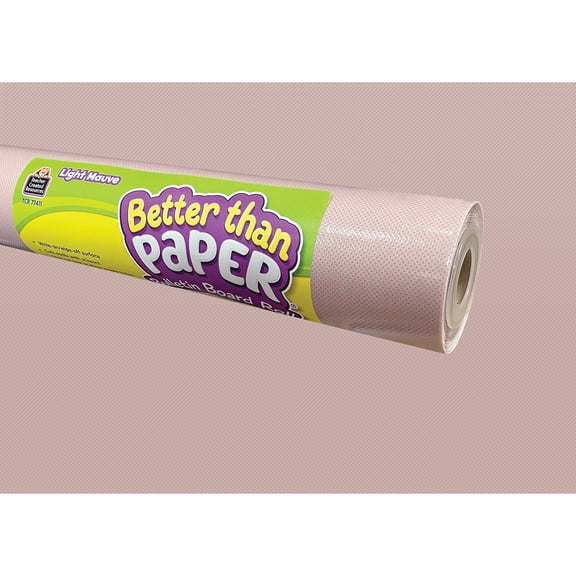Teacher Created Resources Light Mauve Better Than Paper Bulletin Board Roll, 4' x 12', Pack of 4
