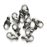 Cousin DIY Gunmetal Lobster Clasps, 10 Piece, Black and Gray