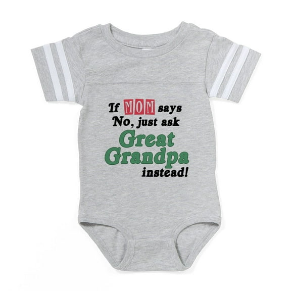 CafePress - Nogreatgrandpa - Cute Infant Baby Football Bodysuit