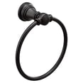 thumbnail image 1 of Moen YB8486BL Anneau Porte-Serviette Weymouth, Noir Mat, 1 of 1