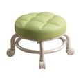 thumbnail image 2 of Abbracc Furniture Stool Low Rolling Seat Multi-Function Portable PU Padded Rolling Stool Green, 2 of 9
