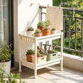 thumbnail image 5 of 2 Tier Storage Organizer Plastic Shelving Unit, Ventilated Small Shelves, Multi-Purpose Kitchen Rack Countertop Snack Rack Storage Shelving for Bathroom Window Household Supplies, White by XSAOP, 5 of 6