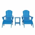thumbnail image 6 of WestinTrends Malibu 5-Piece set classic Adirondack chairs with ottoman and a small coffee table (2 seater), Pacific Blue, 6 of 12