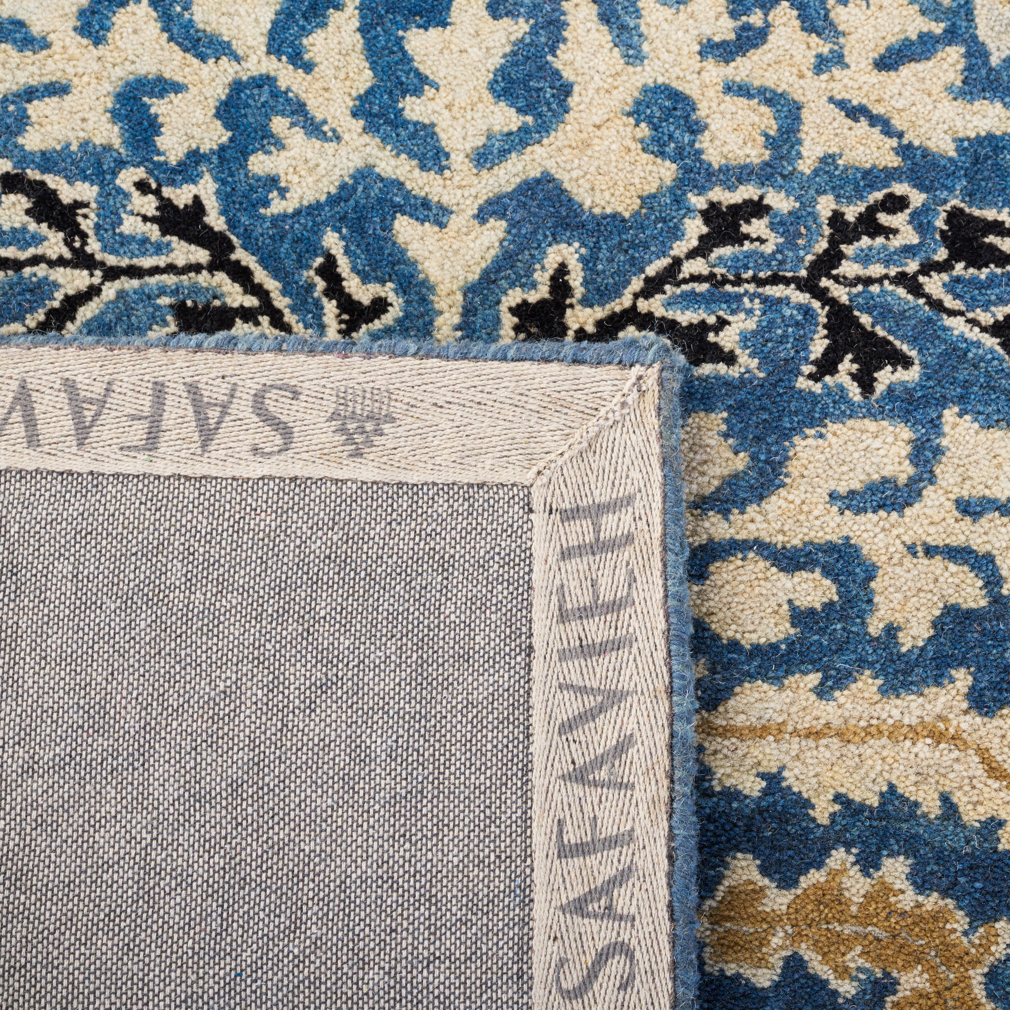 SAFAVIEH Antiquity Caelestinus Oriental Wool Area Rug, Dark Blue/Multi, 2' x 3'