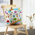thumbnail image 5 of LALILO Throw Pillow Covers Kids Clouds Sun Rainbow Child Like Children Cushion Cover 18" x 18", 2 Pack, 5 of 6