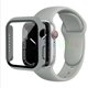 thumbnail image 1 of Cristal, funda y correa para Apple Watch, pulsera de silicona de 44mm, 40mm, 45mm, 41mm, 38mm, 42mm, 44mm para iWatch serie 3, 4, 5, 6, se, 7, 1 of 4