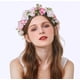 thumbnail image 3 of Corona floral con halo de flores, diadema de flores bohemias, corona para el cabello, guirnalda para el cabello, tocado floral con cinta, fiesta de bodas, festival, 3 of 5