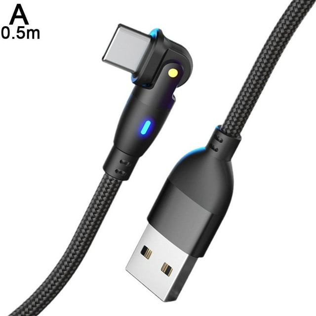 USB Type C Cable 3A Fast Charging Wire USB-C Charger 180° Data Cable Cord L4S6