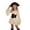 Z-Beige, variant on SIYUDAN Girls Pirate Halloween Dress, Off Shoulder Corset Pirate Renaissance with Bell Sleeves Smocked Waist Handkerchief Hem for Themed Events, Size 5-6 Years