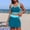 Sky Blue, variant on Naittoop Tankini Swimsuits with Skirt Two Piece Belly Control Bathing Suit Wrap Swimwear Color Block Swim Dress Outfits