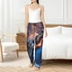 thumbnail image 4 of Fotbe Night Sky Turtle Pantalones de Pijama para Mujer, Pantalones de Dormir, Pantalones Pj con Cordón y Bolsillos-3X-Large, 4 of 6