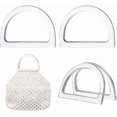 thumbnail image 1 of 4 asas de bolso en forma de D de resina transparente, asas decorativas de repuesto para bolsos de mano, 1 of 9