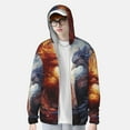thumbnail image 2 of Vsdgher Red And White Fire Bird Print Adult Hoodie Shirts Rash Guard for Men Women,Long Sleeve Sun Protection Fishing Shirts for Athletic Running Swim-X-Large, 2 of 7