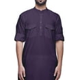 thumbnail image 2 of Atasi Kurta Long en Coton pour Hommes à Manches Longues Kurta Indienne Tenue de Fête Festive, 2 of 5