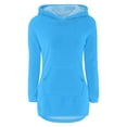 thumbnail image 4 of YunPes Fleece Hoodie Sweater for Girls Oversized Solid Long Sleeve Casual Sweatshirt with Hood Teen Winter Daily Warm Pullover, 4 of 5