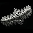 thumbnail image 3 of AYYUFE Wedding Bridal Leaf Rhinestone Imitation Pearl Princess Tiara Crown Accessory, 3 of 6