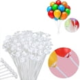 thumbnail image 1 of 50pcs White Balloon Sticks Holders With Cups Decor Upgraded Reusable Durable Plastic, 1 of 3