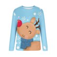 thumbnail image 4 of 2023 Chandails de Noël pour Femmes en Liquidation Manches Longues Décontractées Imprimé de Noël Col Rond Tunique, 4 of 6