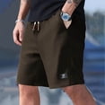 thumbnail image 2 of Ymyiu Shorts for Men Casual Men's Stretch Shorts Lightweight Casual Shorts Hiking Golf Shorts with Pockets Size 3XL(Brown, 3XL), 2 of 5