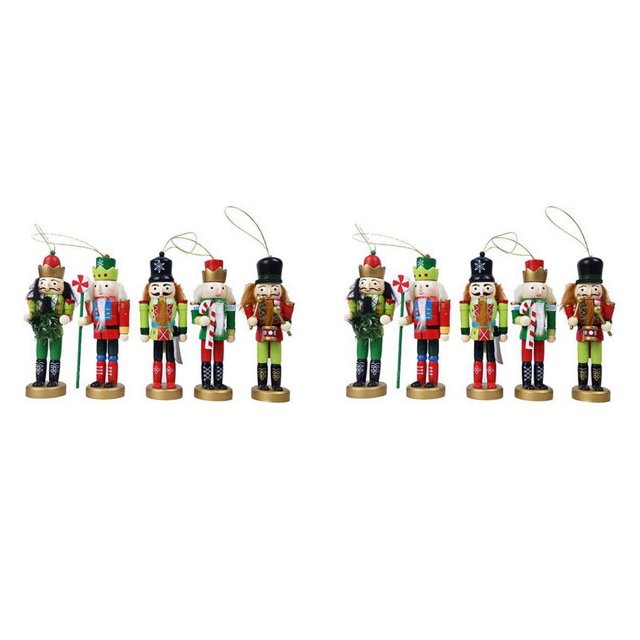 10 Piezas 12Cm Cascanueces Navidad Soldado Adorno TíTere Navidad Figura Adorno Escritorio DecoracióN