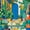 Mustard Royal Blue, variant on Castle Fairy Boho Tropical Courtyard Twin Quilt Set 2 Pieces,Geometric Mosaic Motif Twin Coverlet Set,Pink Teal Orange,1 Bedspread and 1 Pillowcase