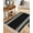 Black White, variant on Beige Striped Kitchen Runner Rug 2'x4',Farmhouse Luxurious White Stripes Modern Abstract Art Rug with Tassels,Non Slip Woven Cotton Bathroom Rugs Hallway Carpet for Foyer Bedroom Entry Back Door
