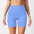 thumbnail image 6 of Tsesme High Waisted Yoga Shorts for Women Elastic Slim Fits Butt Lifting Shorts Legging Comfy Seamless Sport Shorts ,Light Blue,S, 6 of 8