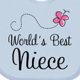 thumbnail image 4 of Inktastic Worlds Best Niece Girls Baby Bib, 4 of 4