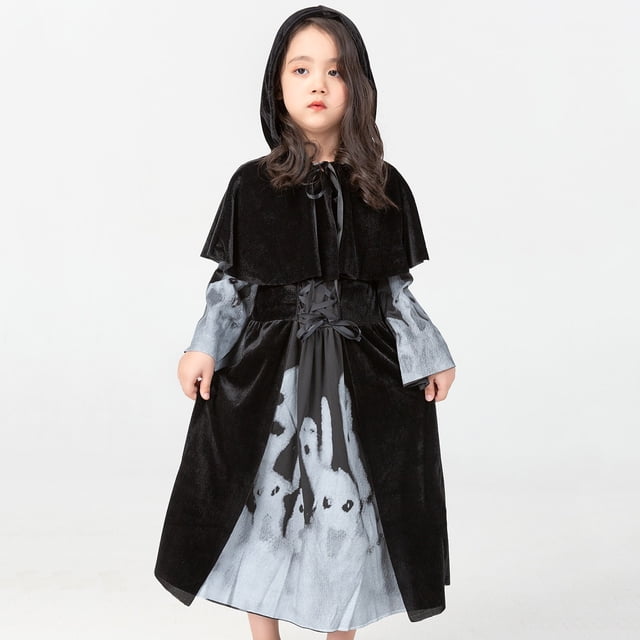 LOVZFMLL Robe en Chiffon pour Enfants d'Âge Moyen et Jeunes Robe d'Été à Épaules Inclinées