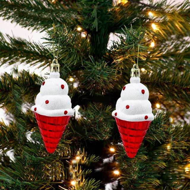 Xihbxyly Adornos para Árbol de Navidad, Juego de 5 Colgantes Brillantes, Diseño Duradero y Reutilizable, Fáciles de Colgar para Decorar Fiestas de Invierno, Decoración Festiva para El Hogar.