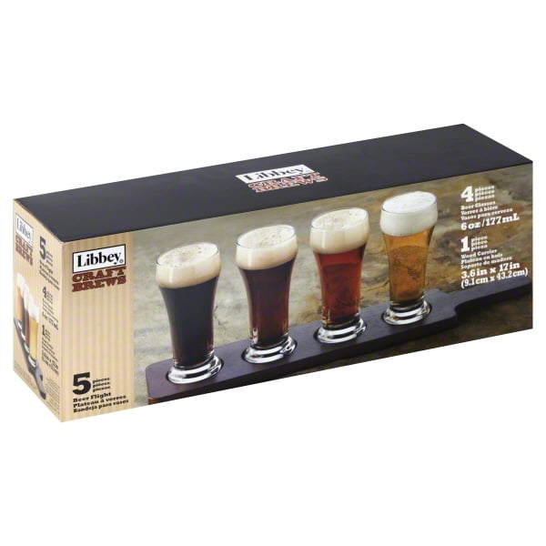 Libbey 5 Piece Craft Beer Flight Glass Set - Glass Designs