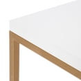 thumbnail image 3 of Kate and Laurel Kaya Modern Glam Coffee Table, 28 x 28 x 18, White and Painted Gold, Square Two-Tone Living Room Table with Geometric Metal Base and Mixed Materials Design, 3 of 7