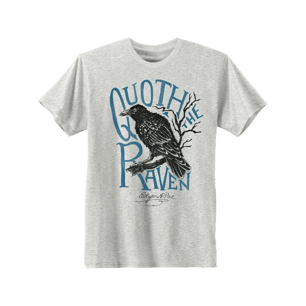 Hanes Men's Edgar Allen Poe Quoth The Raven Short Sleeve Graphic T
