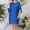 Blue, variant on ITSAME Women's Plus Size Prom Dress, Lace Embroidery Crew Neck Split Short Sleeve Wedding Party Gown Dresses Pink 5XL
