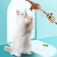 thumbnail image 4 of Silvervine Stick Toy Cute: 4PCS Fake Feather Bell Cat Chew Toy Kitten Catnip Toy, 4 of 9