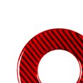 thumbnail image 4 of Real Bright Soft Car Interior Carbon Fiber Sticker Decoration3Pcs Red Carbon Fiber Interior Steering Wheel Accent Cover For Fiat 500Auto Car Protection Interior Accessories, 4 of 9