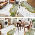 thumbnail image 6 of Green Gold Marble Area Rug 4'x6', Modern Abstract Marble Crack Texture Washable Non-Slip Rugs, Low Pile Large Carpet for Living Room Bedroom Dining Room Kitchen Office Indoor Mat, 6 of 9