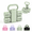 Green-Set, variant on Purple Set 2-in-1 Adjustable Dumbbell and Kettlebell Hand Weight Set