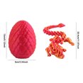thumbnail image 2 of Impreso en Dragon Egg 3D completamente articulado para regalo para niños en casa () Azul Rojo, 2 of 3