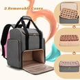 thumbnail image 3 of Mochila organizadora de esmaltes de uñas LUXJA con capacidad para 70 botellas, color gris, 3 of 8