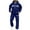 Blue, variant on NEW YORK USA Men's Winter 2-Piece Sweatsuit, Zippered Sweatshirt Jacket and Jogger Pants, Casual Sports Set For Cold Weather Outdoor Wear,Sky Blue,S