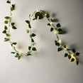thumbnail image 6 of Efavormart 7FT 20 LED Green Leaf Garland With Lights, Warm White Battery Operated Artificial Vine Fairy Lights Flowers Party Wedding Wall Garden Fake Plants Decor Indoor Outdoor Decoration, 6 of 11