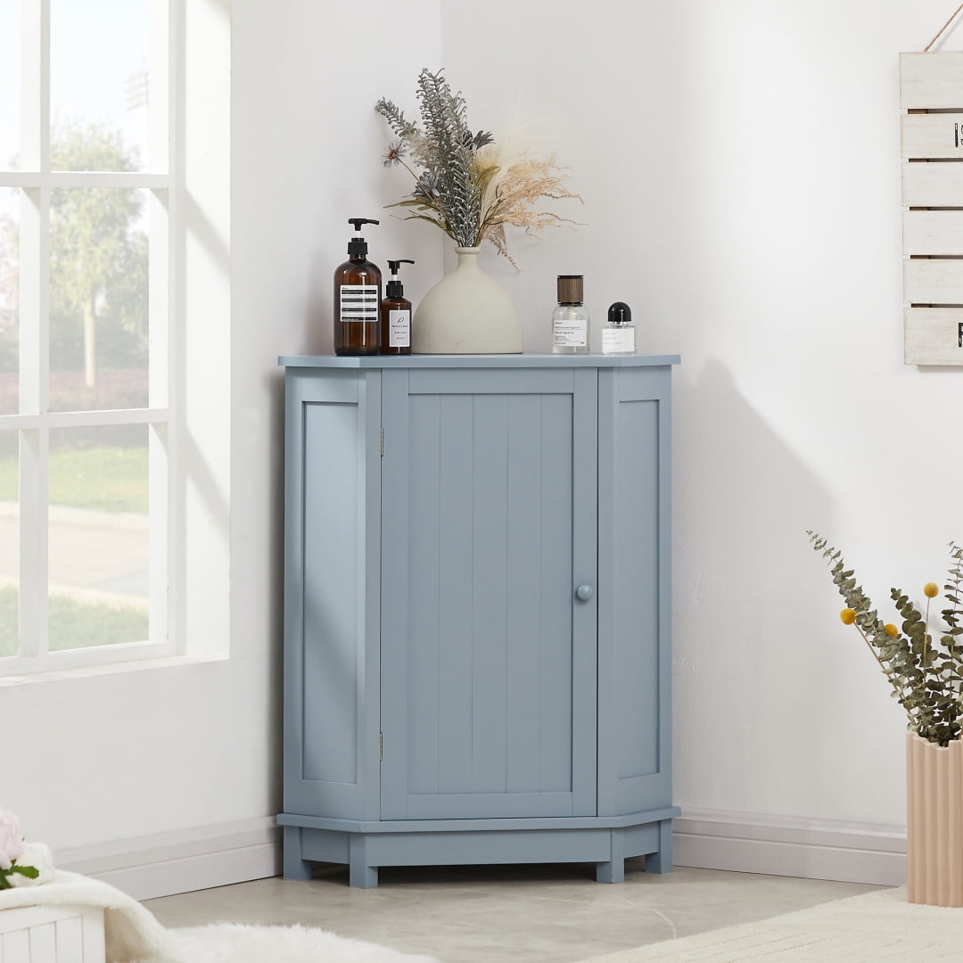Bathroom Corner Cabinet, Freestanding Corner Storage Cabinet with ...