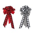 thumbnail image 5 of Bow DIY Christmas Ornaments Bow-knot Ribbon Rural American Country Style Handmade Decoration Lattice, 5 of 5