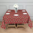 thumbnail image 3 of Red Christmas Tree Pattern Square Tablecloth,Waterproof Square Table Cover,Wipeable Spillproof Washable Table Cover for Home Kitchen Party Decor 60"x60"(152x152cm), 3 of 6