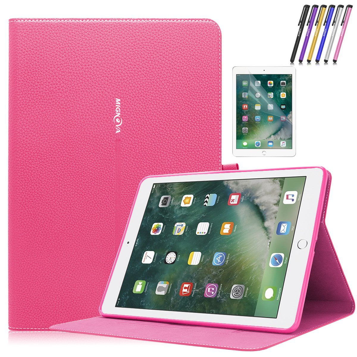 New iPad 9.7 inch Case, Mignova Premium PU Leather Folio Case Smart