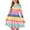 Yellow, variant on HAOTAGS Teen Girls' Striped Round-Neck Long-Sleeved Dresses Casual Spring Fall Dresses Blue Size 4 Years